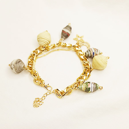 Bracciale Cerchio Verde Oro - Gioielli fatti a mano, nati dalla carta