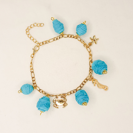 Bracciale Oro Azzurro Mare - Gioielli fatti a mano, nati dalla carta