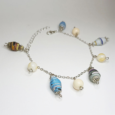 Bracciale Vento Azzurro - Gioielli fatti a mano, nati dalla carta