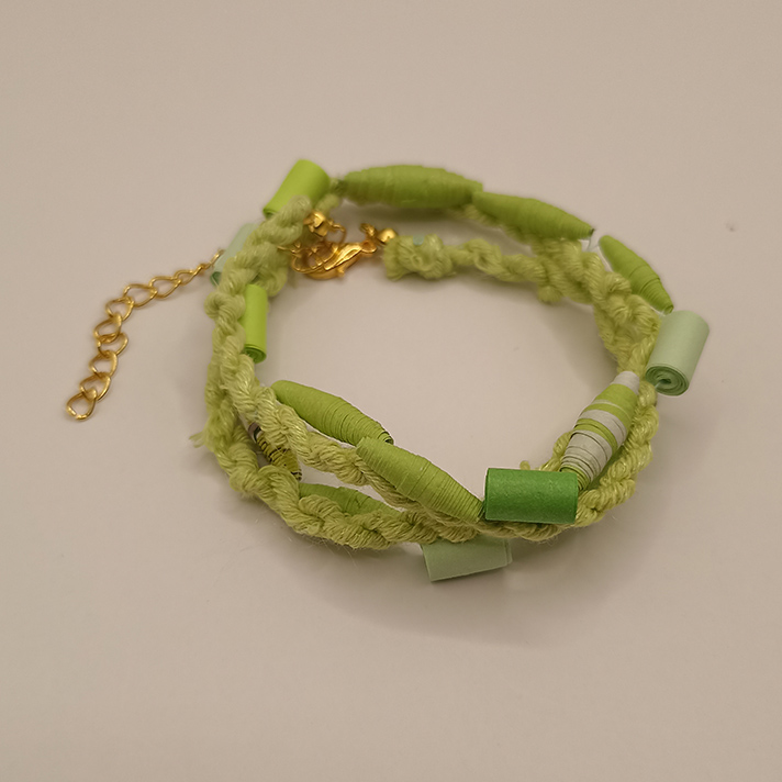 Bracciale Verde Mela - Gioielli fatti a mano, nati dalla carta