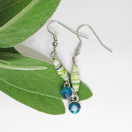 Orecchini Bluverde Lampedusa - Gioielli fatti a mano, nati dalla carta