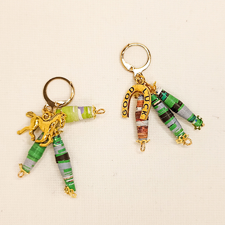 Orecchini Country Verde - Gioielli fatti a mano, nati dalla carta