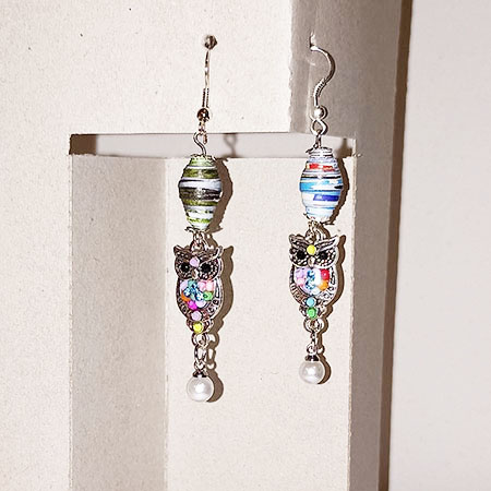 Orecchini Gufo di Carta - Gioielli fatti a mano, nati dalla carta